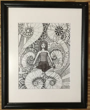 Load image into Gallery viewer, Cow face pose, yoga drawing