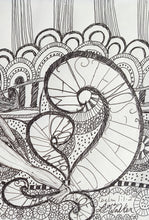 Load image into Gallery viewer, Peaceful warrior, yoga drawing