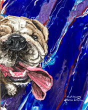 Load image into Gallery viewer, 11x14 textured acrylic painting, acrylics, pet portrait, dog, cat, painting from photo