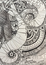 Load image into Gallery viewer, Hero pose, yoga drawing, Bible journaling