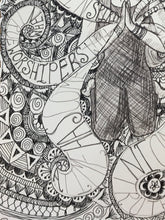 Load image into Gallery viewer, Hero pose, yoga drawing, Bible journaling