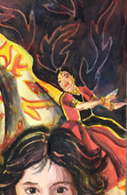 Load image into Gallery viewer, India, little girl, dancers, namaste