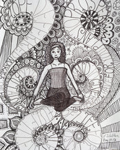 Load image into Gallery viewer, Cow face pose, yoga drawing