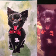Load image into Gallery viewer, 9x12, watercolor, custom painting, painting from photo, pet portrait