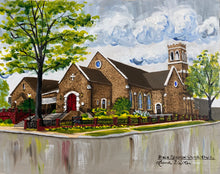 Load image into Gallery viewer, 30x40, church, business, wedding venue, university building Made to order, acrylic painting
