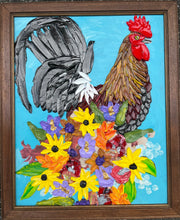 Load image into Gallery viewer, Rooster with flowers
