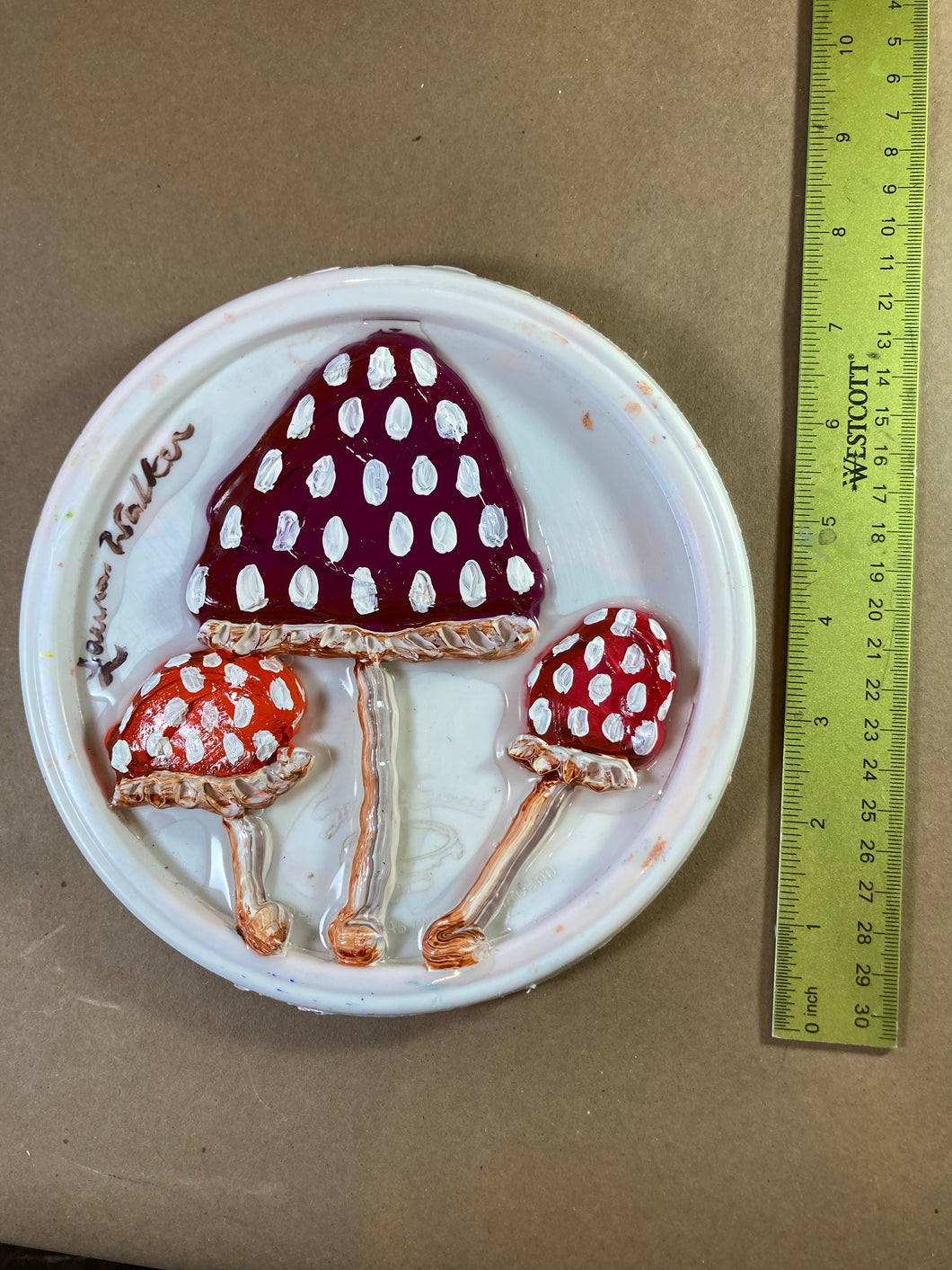 Large Red, Orange, and Magenta Mushrooms