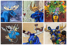Load image into Gallery viewer, Timeless, 19th blue moose
