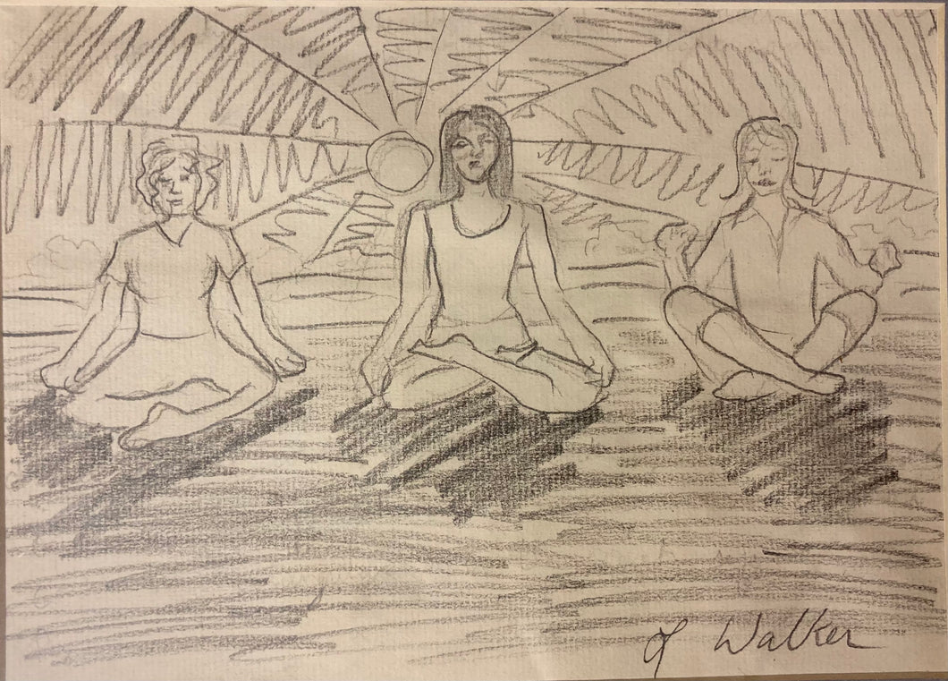 Three Meditating Women, Yoga