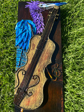 Load image into Gallery viewer, Heron Heifetz, Small Blue Crane with a Violin
