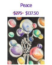 Load image into Gallery viewer, Peace, skeleton hand
