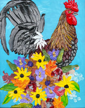Load image into Gallery viewer, Rooster with flowers
