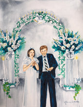 Load image into Gallery viewer, 9x12, full body 2 people, photo to painting, custom painting, from photo, watercolor
