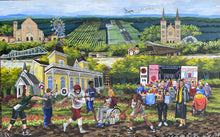 Load image into Gallery viewer, 36x24, farm, homestead, acrylic, custom painting, city street

