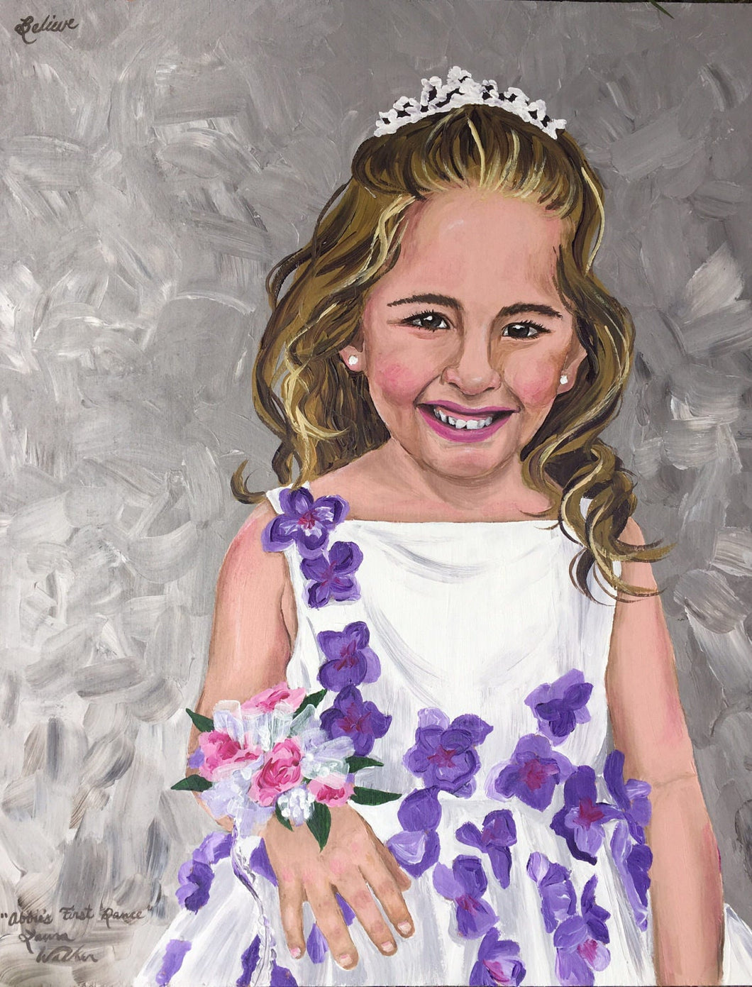 11x14, 1 person’s face, acrylic, photo to painting, portrait, acrylic portrait, portrait from photo, from photo, custom art