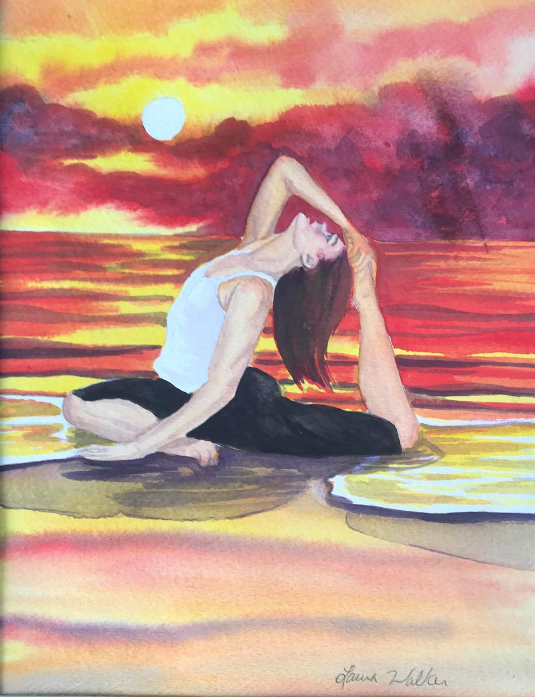 9x12, one person full body, custom painting, watercolor, from photo
