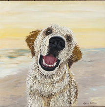 Load image into Gallery viewer, 20x24 textured acrylics, dog portrait, from photo, oil painting, painting of a dog, pet portrait, dog
