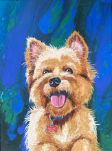 Load image into Gallery viewer, 20x24 textured acrylics, dog portrait, from photo, oil painting, painting of a dog, pet portrait, dog
