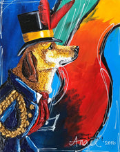 Load image into Gallery viewer, 20x24 textured acrylics, dog portrait, from photo, oil painting, painting of a dog, pet portrait, dog
