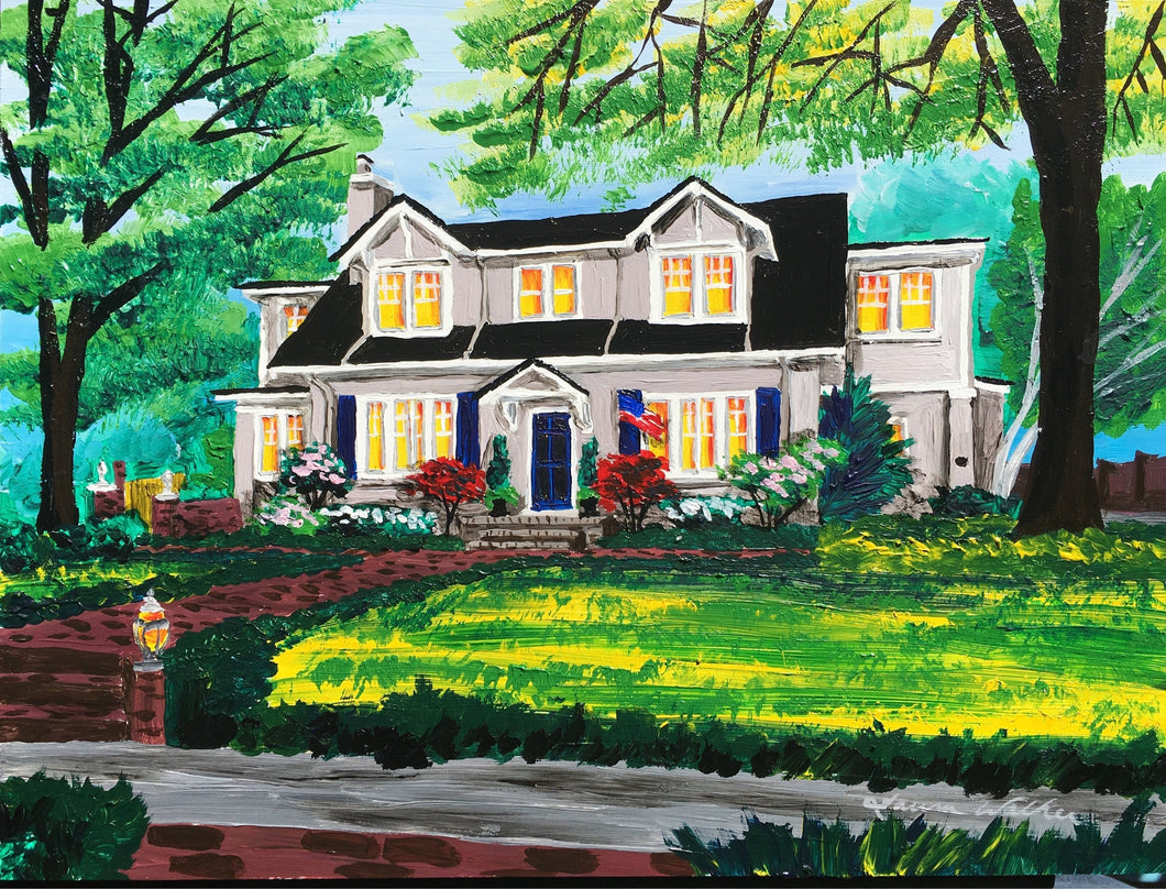 36x24, house, barn, custom house painting, painting from photo, house portrait, custom, acrylic