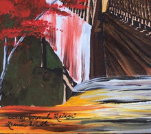 Load image into Gallery viewer, 20x24, bridge, custom painting, covered bridge, acrylic painting
