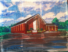 Load image into Gallery viewer, 16x20, house, barn, photo to painting, house portrait, custom art, acrylic illustration
