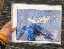 Load image into Gallery viewer, Claudius, blue moose print, reproduction

