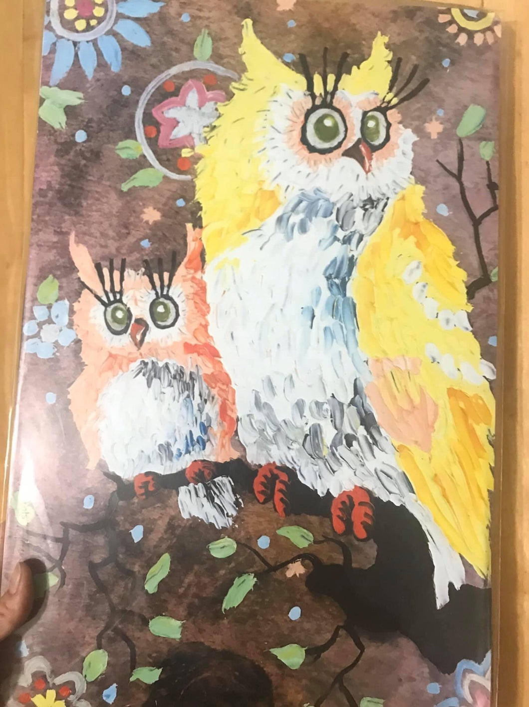 Spring Owls, owl, bird, print, reproduction