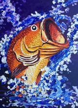 Load image into Gallery viewer, Large Mouth, bass, fish, print, reproduction
