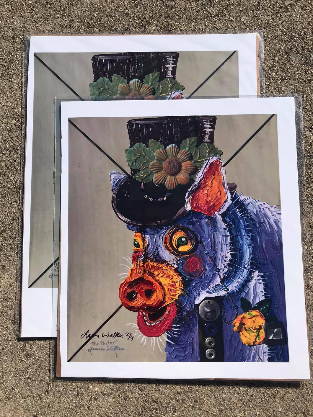The Mister, pig print, reproduction