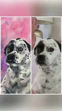 Load and play video in Gallery viewer, 9x12, watercolor, custom painting, painting from photo, pet portrait
