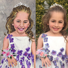 Load image into Gallery viewer, custom painting, from photo, portrait, 16x20 , acrylic painting
