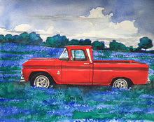 Load image into Gallery viewer, custom painting, from photo, truck, motorcycle, 11x14, watercolor painting, car portrait, painting of a truck
