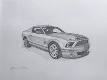Load image into Gallery viewer, Drawing of car, car portrait, car, 9x12
