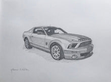 Load image into Gallery viewer, truck drawing, car, sketch, pencil drawing, drawing of a truck, drawing of a car, truck portrait, 9x12
