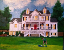 Load image into Gallery viewer, 16x20, house, barn, custom house painting, painting from photo , house portrait, custom, acrylic
