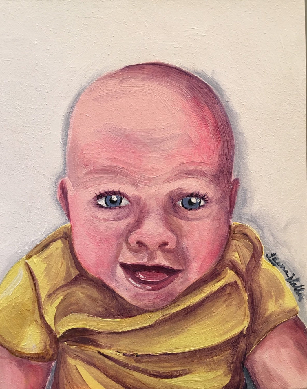 9x12, acrylic, 1 face, simple background