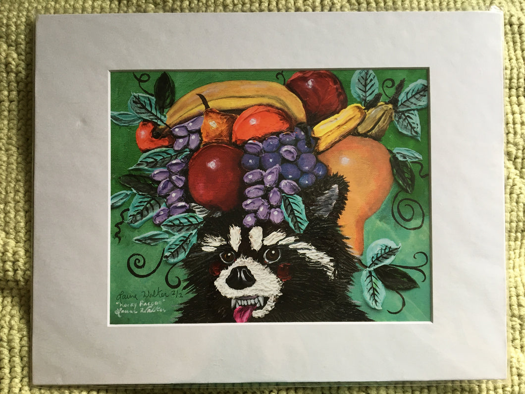 Rocky Racoon, print, reproduction, Racoon