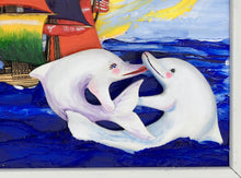 Load image into Gallery viewer, Sail Away, dolphins, sailboat
