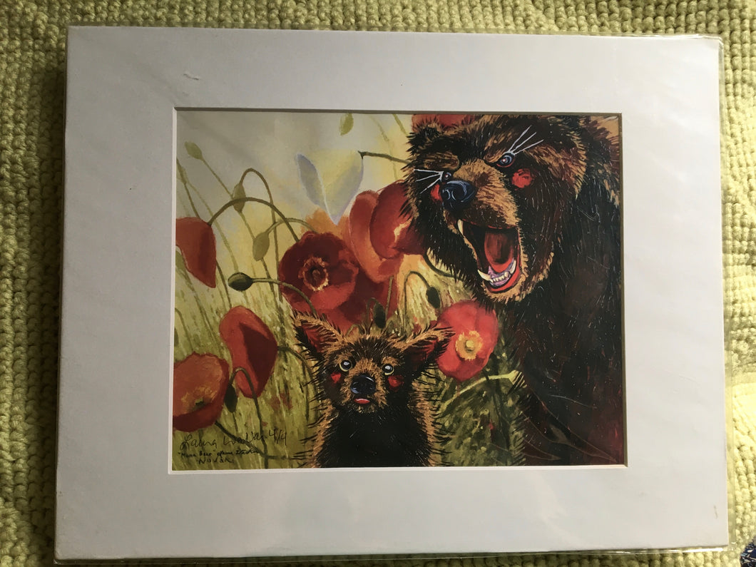 Mama bear, print, reproduction, bear